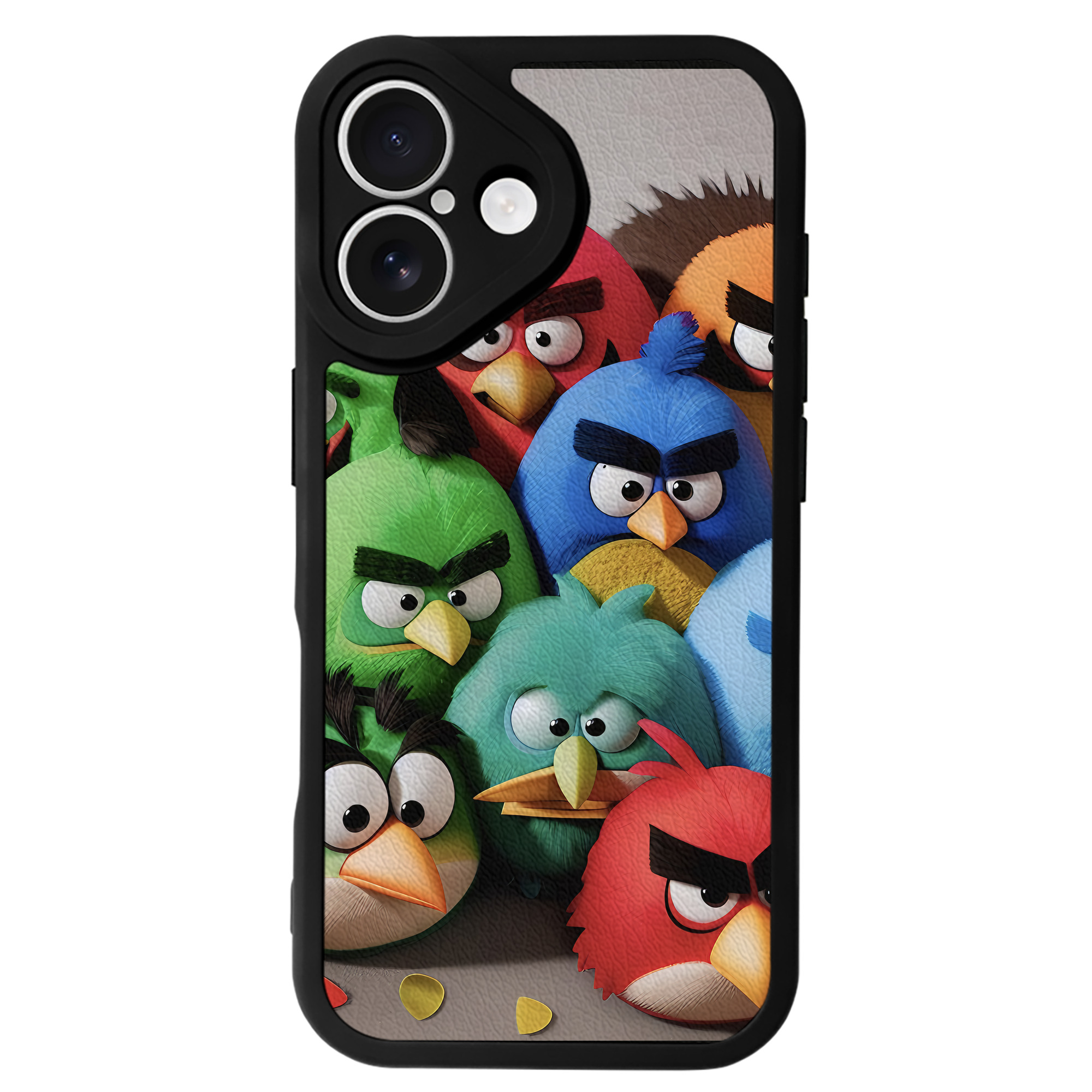 （画像用） Angry Birds アングリーバード 【iPhone 16シリーズ対応】シリコンスマホケース（レザー調） 材質：シリコン